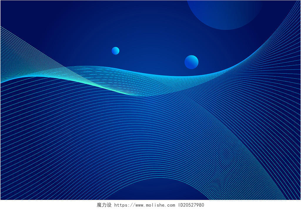 深蓝色科技几何线条背景 展板背景线条几何插画
